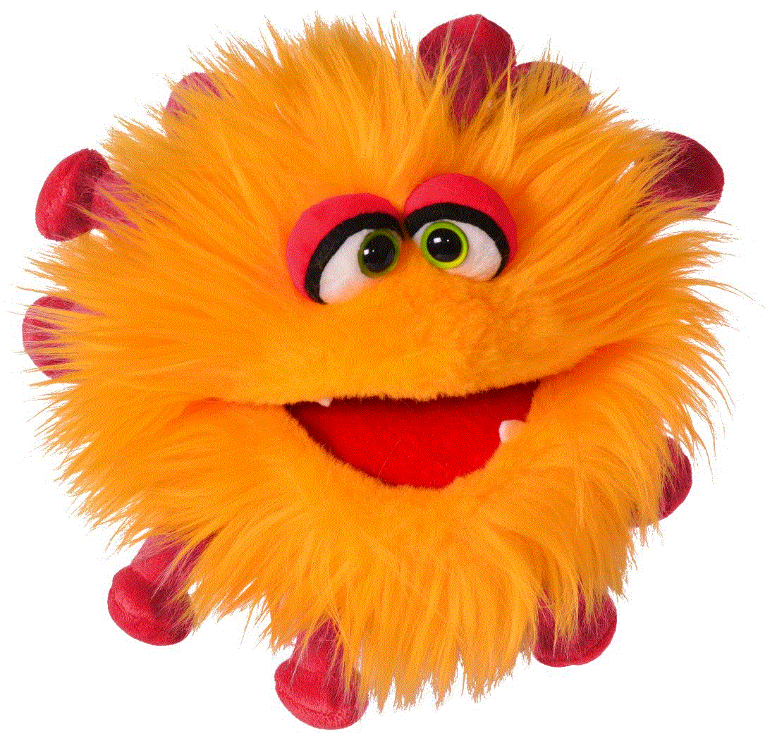 Living Puppets Handpuppe Gisa Grippchen (orange) aus der Reihe Quatschköpfe mit Antennen