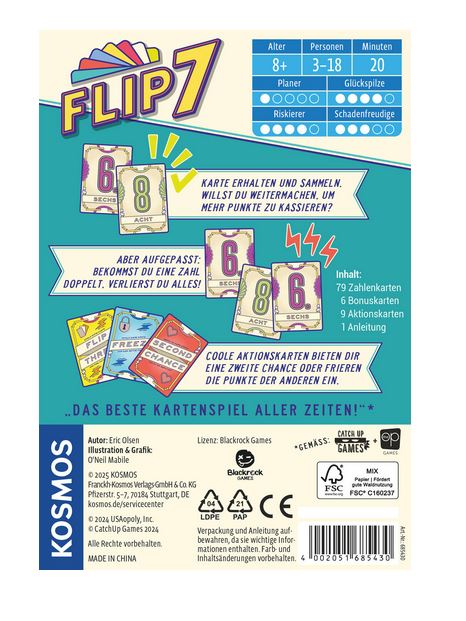 Kosmos Kartenspiel Flip 7