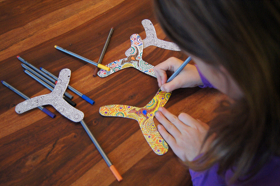 Tictoys MyFibo 4 Boomerangs zum Ausmalen