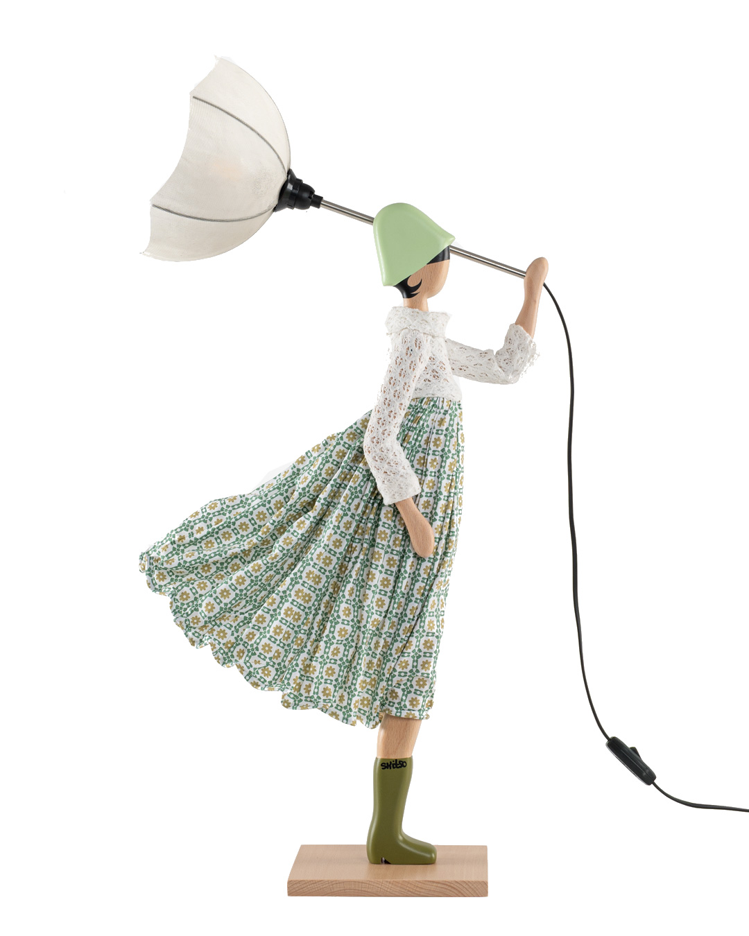 Skitso Little Girls Tischlampe Svinta Anniversary Edition mit Buchenholzfuß