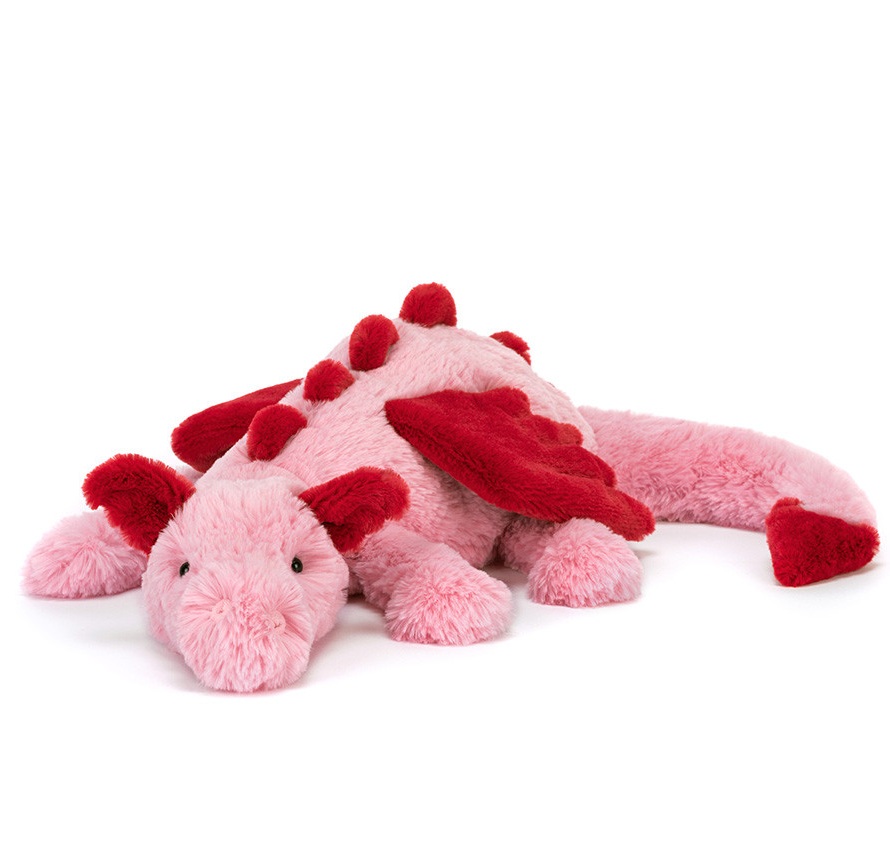 Jellycat Stofftier Heart Dragon Pink and Red Valentinskollektion
