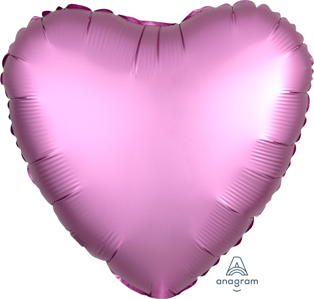 Folienballon Herz Satin Luxe Flamingo 17" 