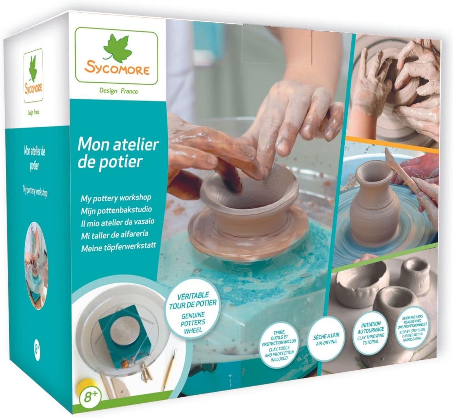 Sycomore Bastelset Töpferwerkstatt - My Pottery Workshop mit elektrischer Töpferscheibe!