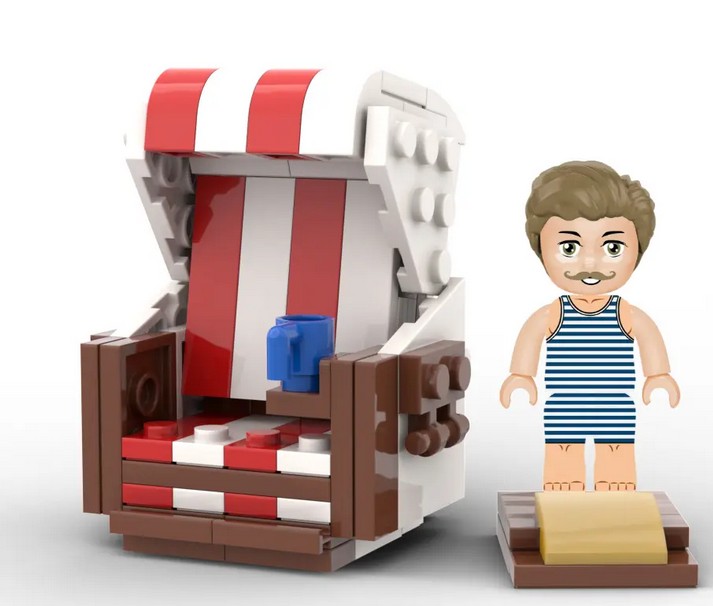 KiddiCraft Klemmbausteinset Strandkorb  107 Teile