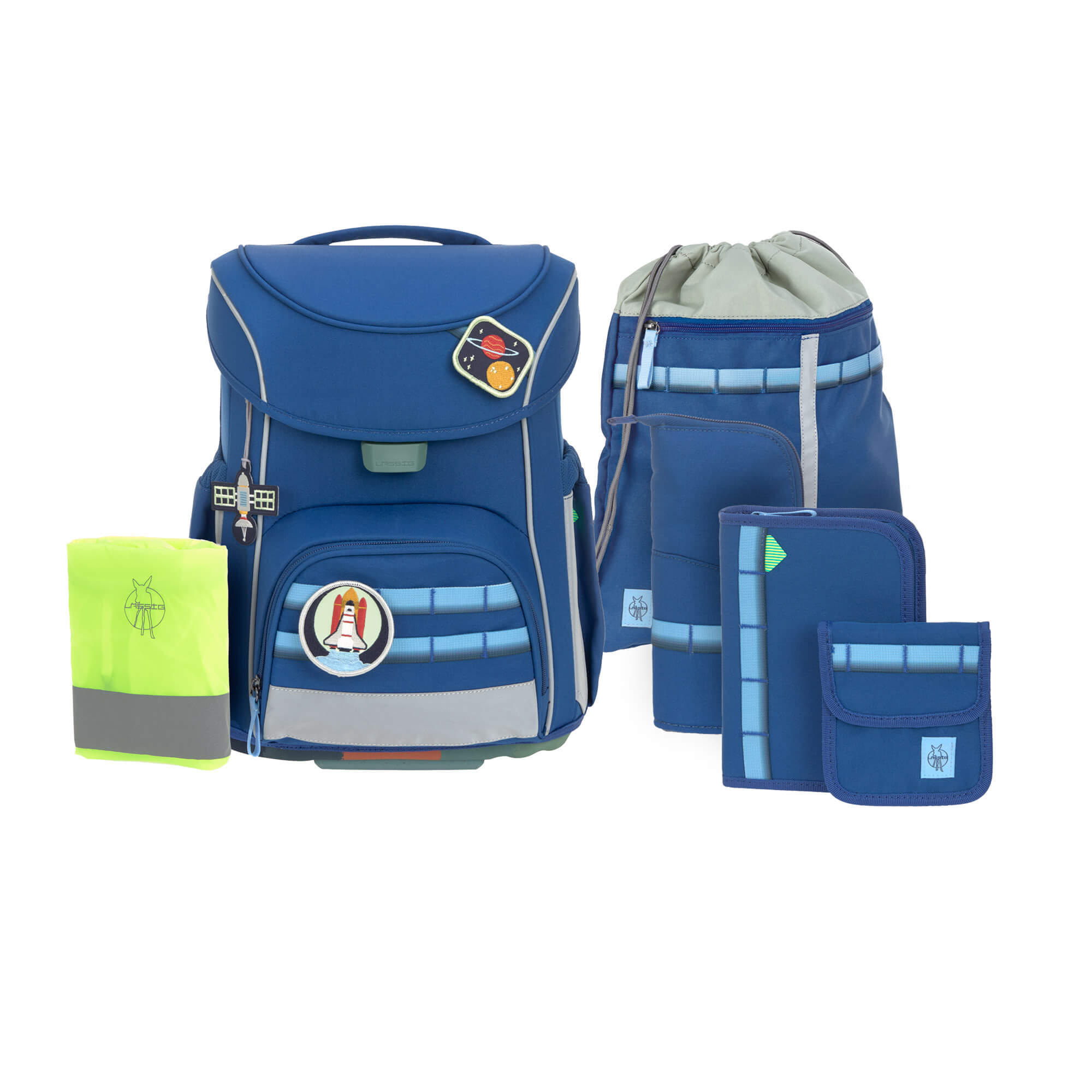 Lässig School Set Slim Unique dark blue Schultasche / Schulranzen Set