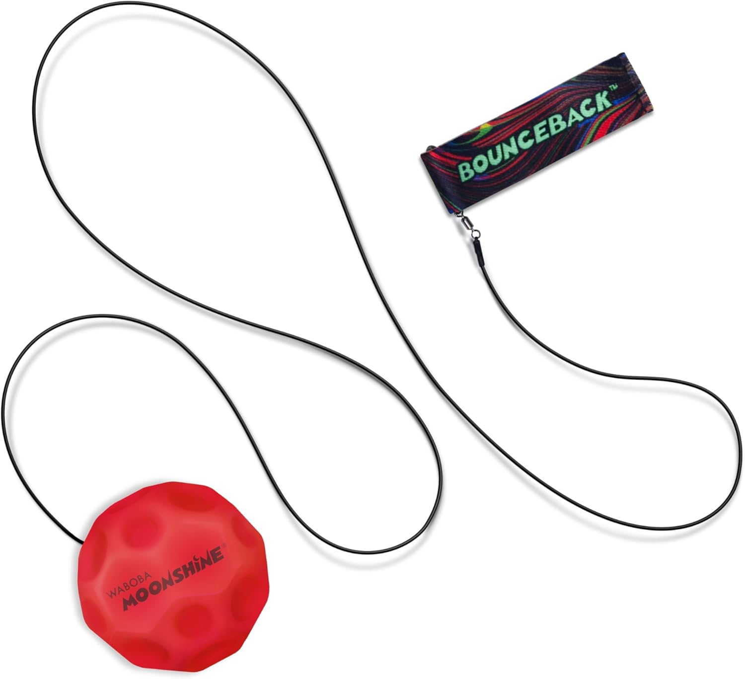 Waboba  MOON Ball Bounceback Moonshine LED der Moonball an der Schnur! 1 Stück in rot oder blau