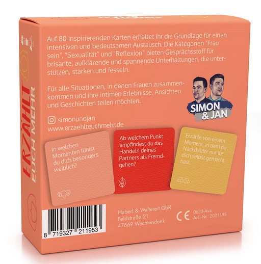Simon & Jan Karten Erzählt euch mehr für Frauen Inspiration für Gespräche
