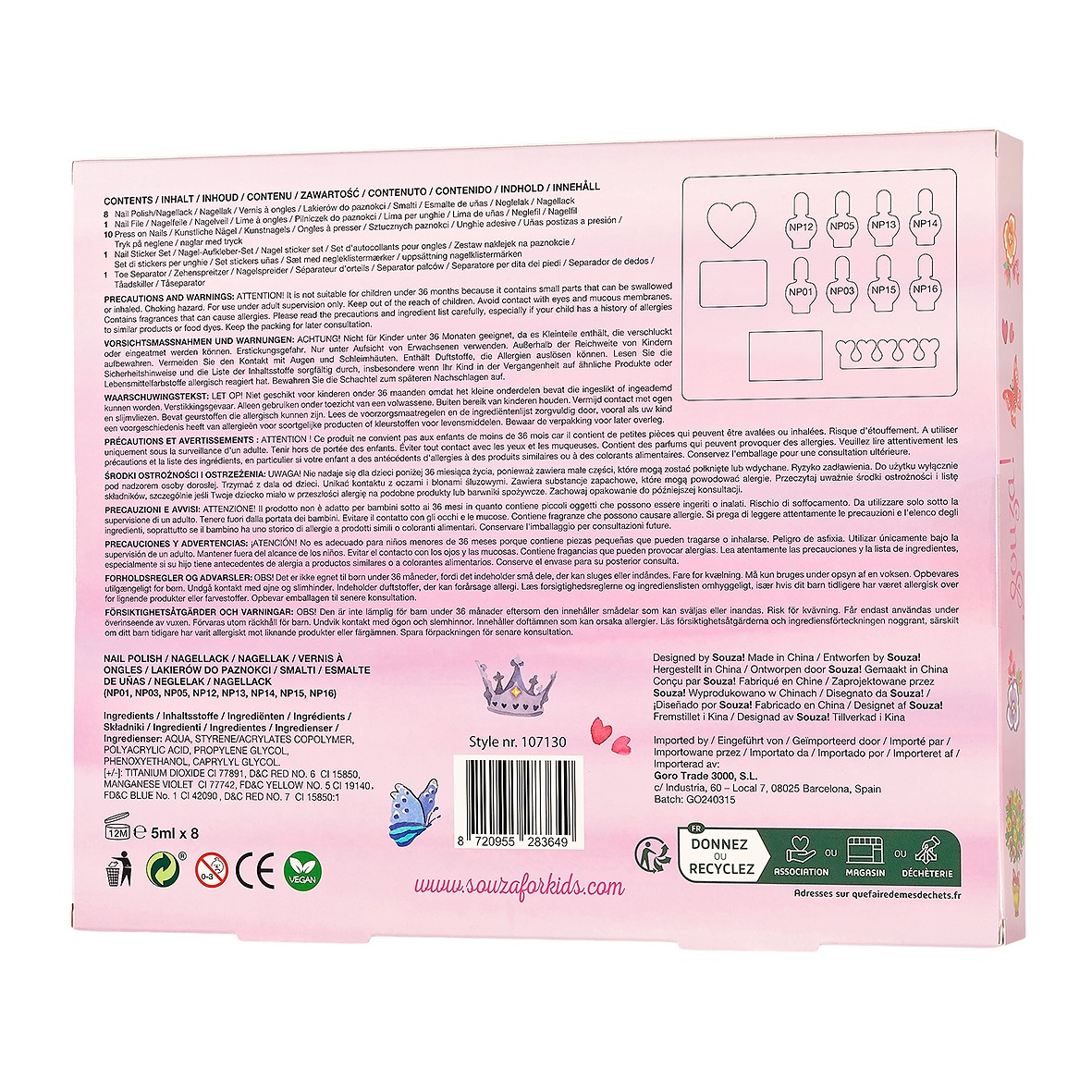 Souza for Kids Nagellack-Set Prinzessin für Kinder