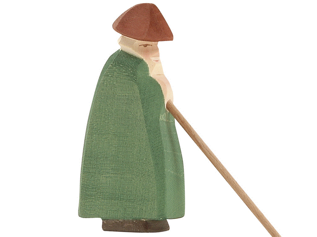 Ostheimer Schäfer mit Stab Holzfigur