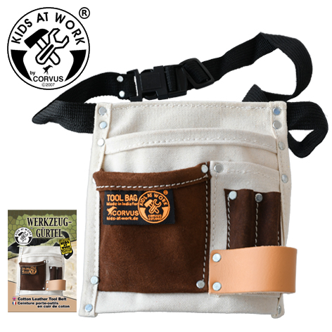 Kids at Work Werkzeugguertel Std. Baumwolle / Leder