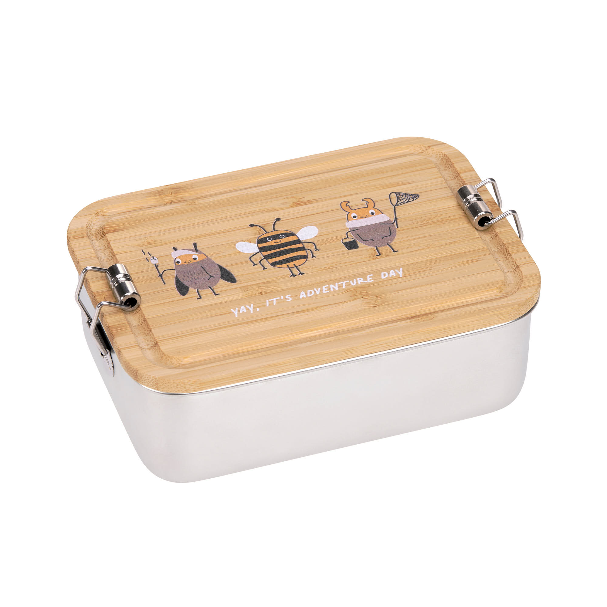 Lässig Brotdose Kinder Edelstahl Lunchbox Nature