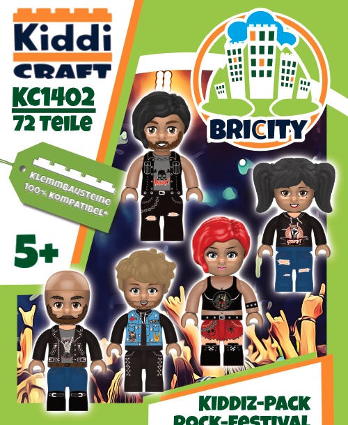 KiddiCraft Kiddiz Pack Rock Festival - 5 Kiddiz Figuren 72 Teile
