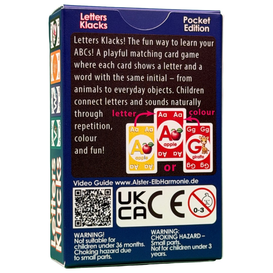 Kartenspiel Letters Klacks Pocket-Edition englisch