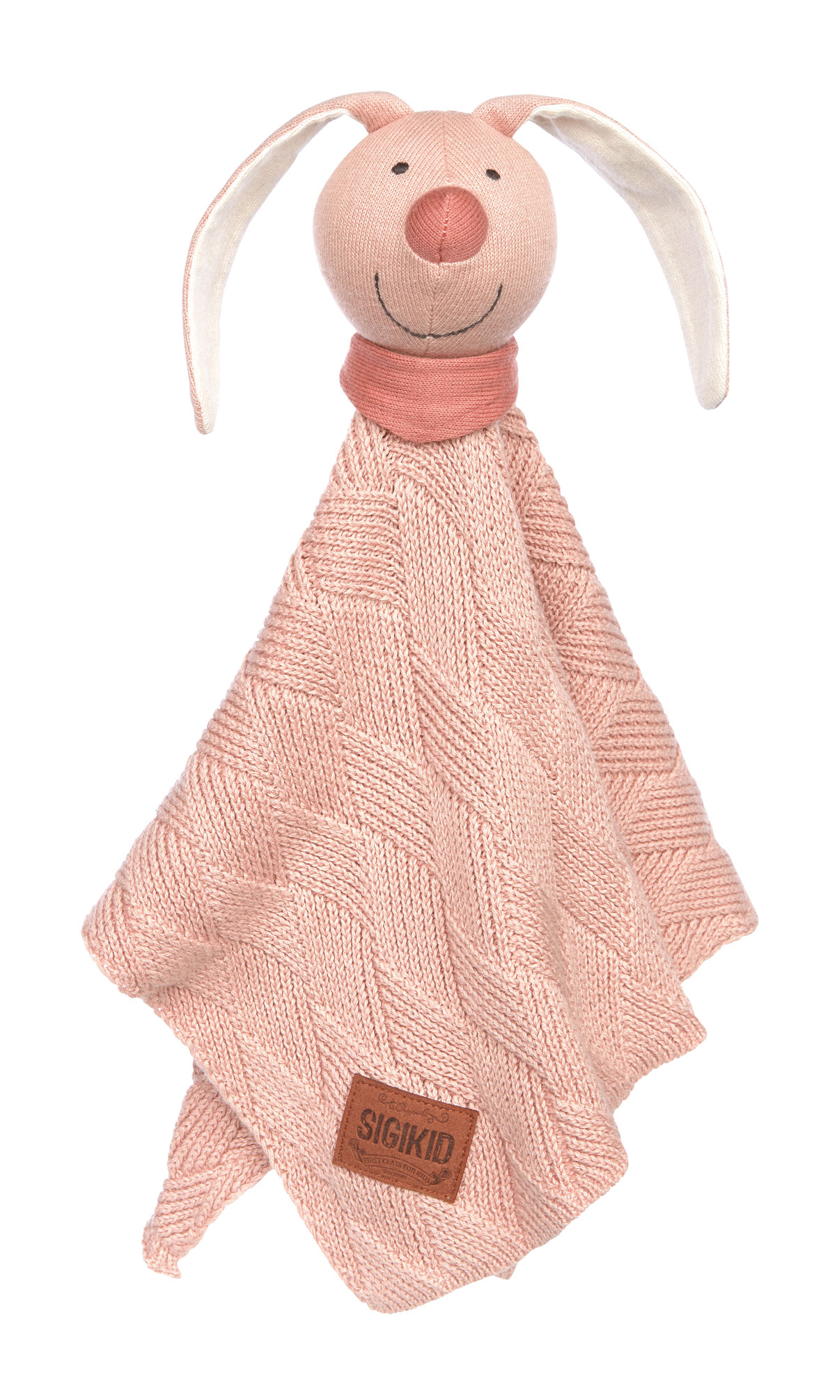Sigikid Schnuffeltuch Hase rosa in Strick 