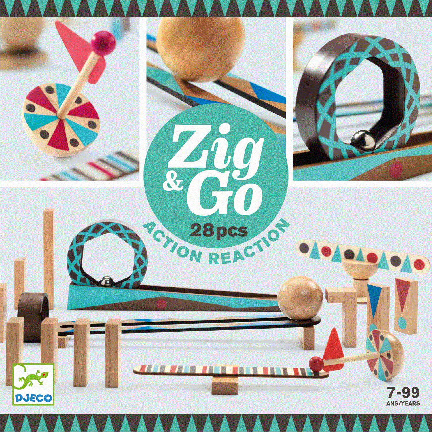 Djeco Zig & Go Türkis - 28 Teile 