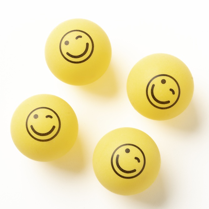 Mr. Tischtennis Bälle Smiley im 4er-Pack