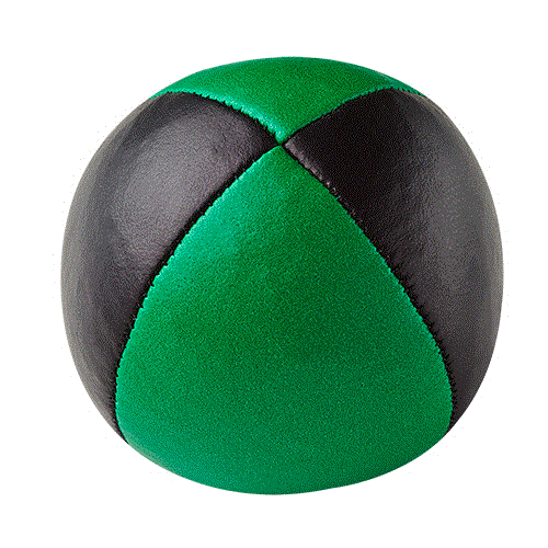 Henrys Beanbag Glatt schwarz/grün 58 zweifarbig Premium Jonglierball Made in Germany