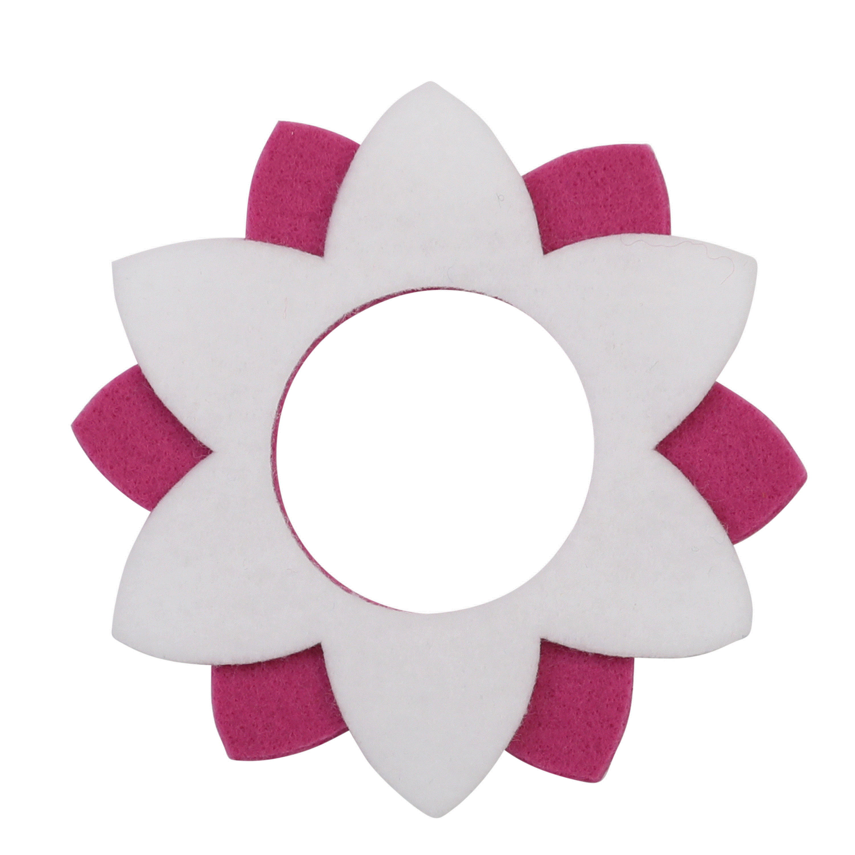 Ahrens Filz Deko Blume Pink/Weiß 