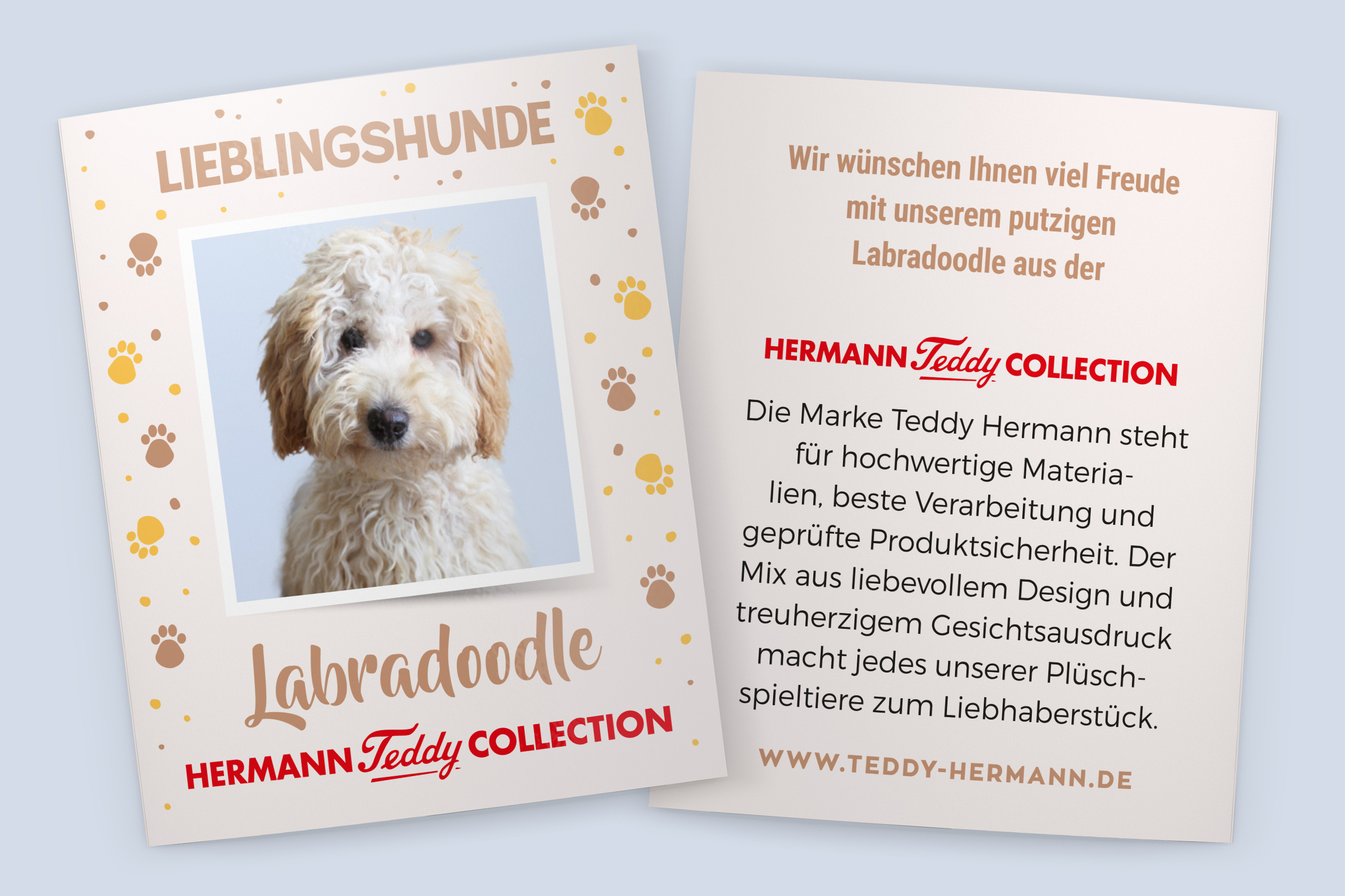 Hermann Teddy Labradoodle sitzend 28 cm Stofftier Hund