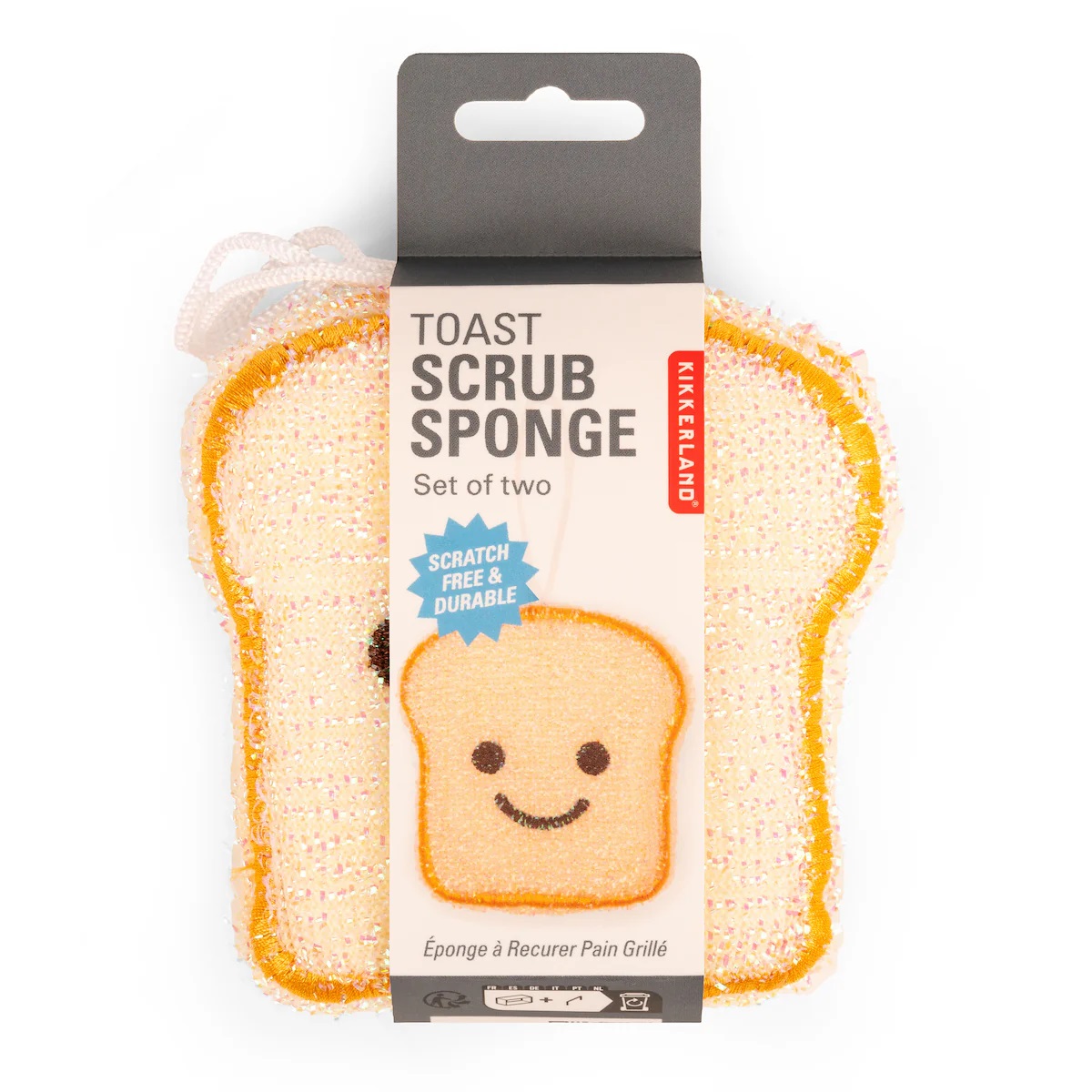 Kikkerland Toast Scrub Sponge 2er Set Spülschwämme