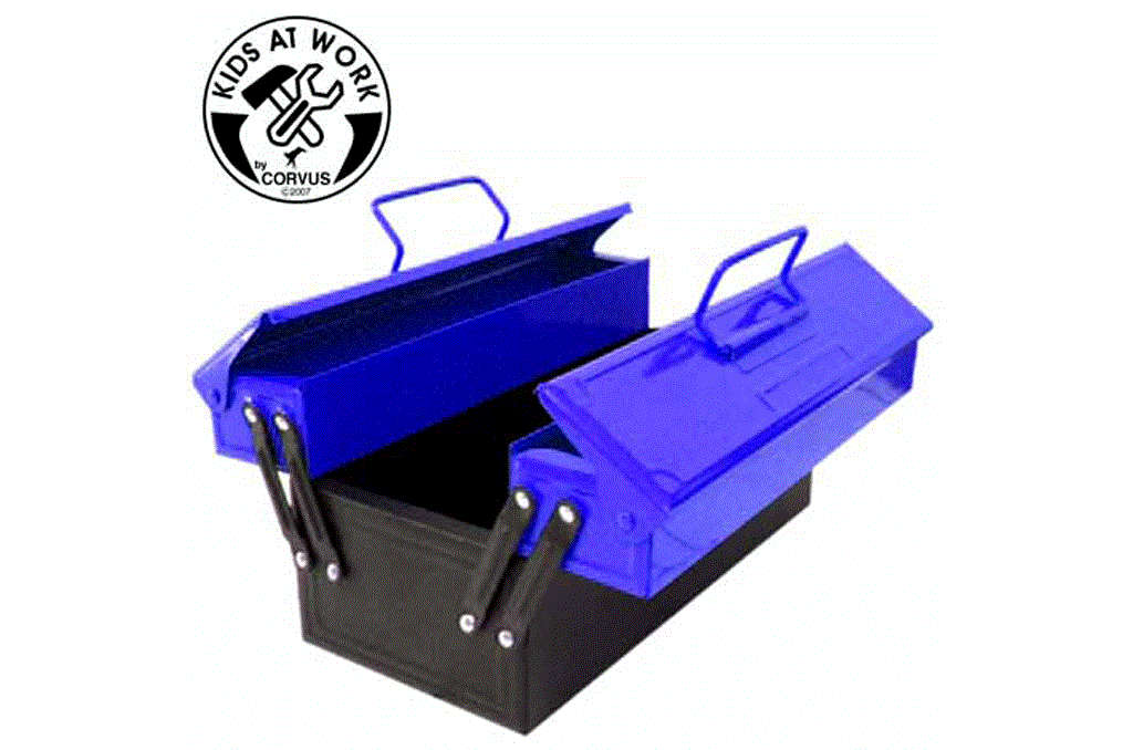 Kids at Work Werkzeugkasten, Blau/Schwarz
