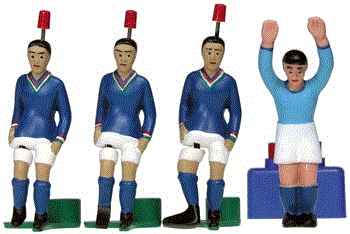 TIPP-KICK WM Classics, Spielfigurenset Italien 1982 Set mit 3 verschiedenen Kickern  und 1 Torwart