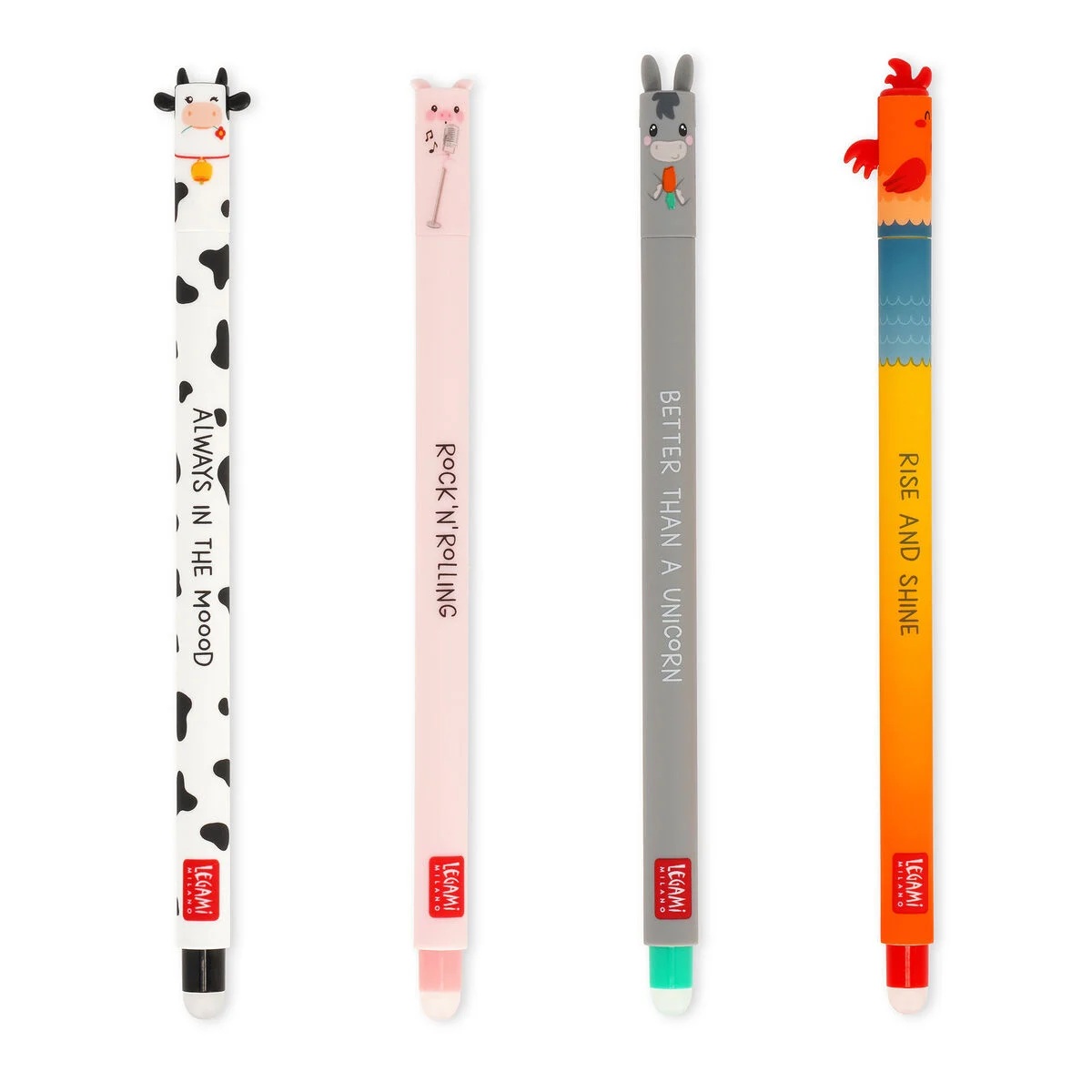 Legami Set Sweet Farm: 4 Erasable Gel Pens