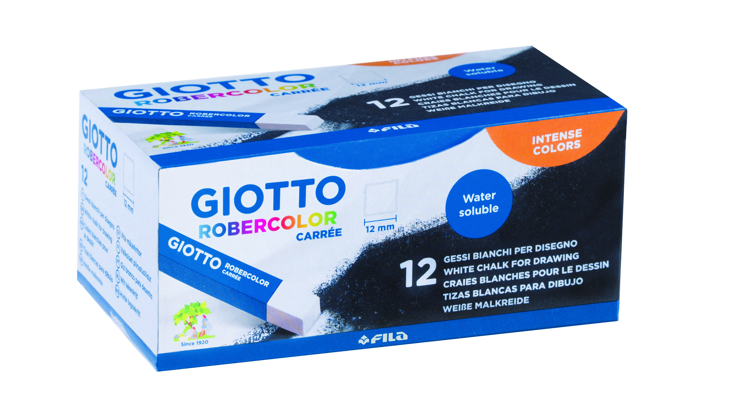GIOTTO Robercolor carrée K12 weiße Wandtafelkreide, 12 Stck 