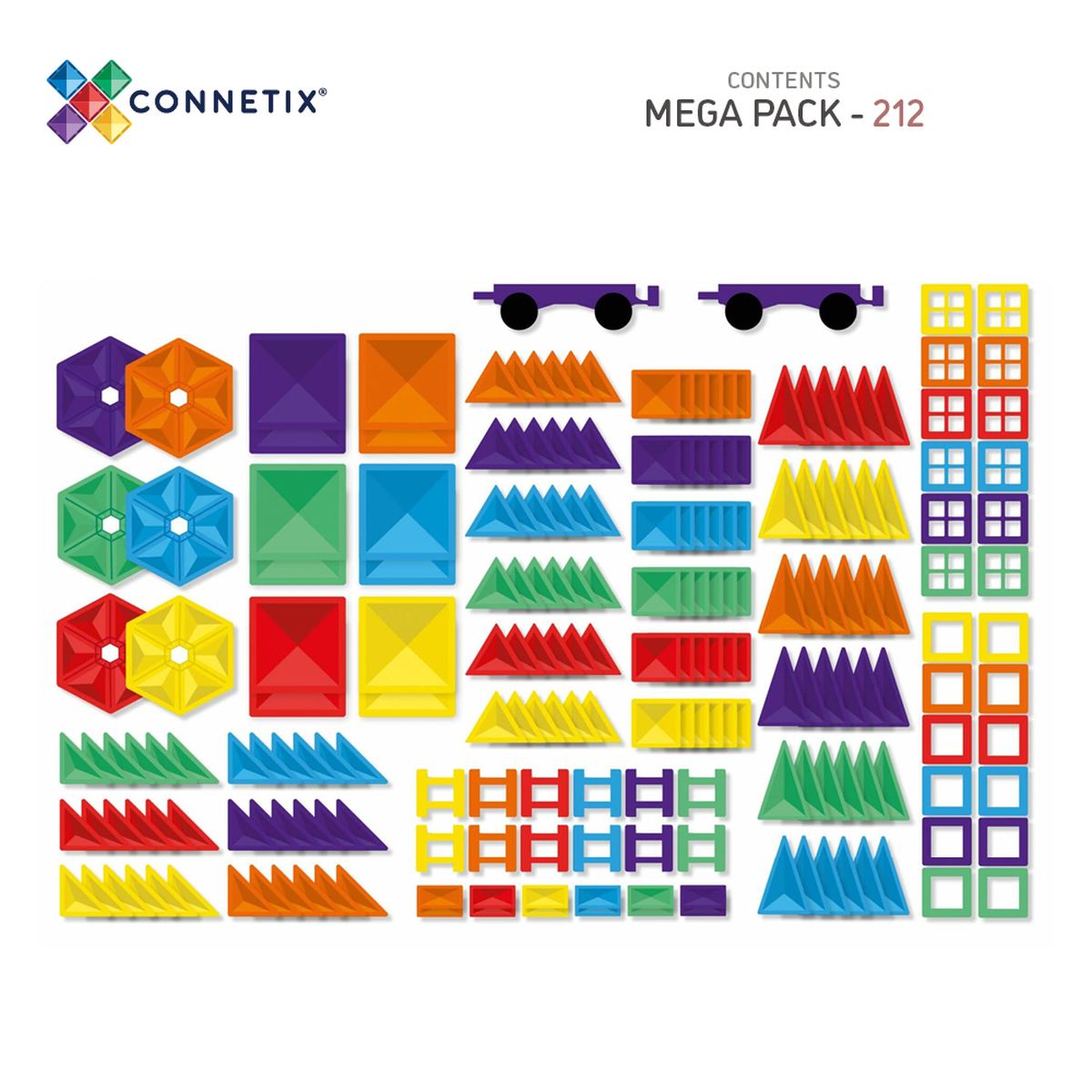 Connetix Magnetbausteine Rainbow Mega Pack  212 Teile