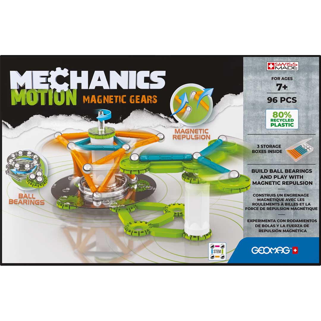 Geomag Magnetbauset Mechanics Motion Recycled Magnetic Gears  96 Bauteile