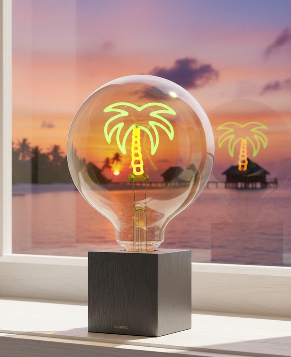 Sompex Leuchtmittel LED Filament Palme amber Durchmesser 12,5cm