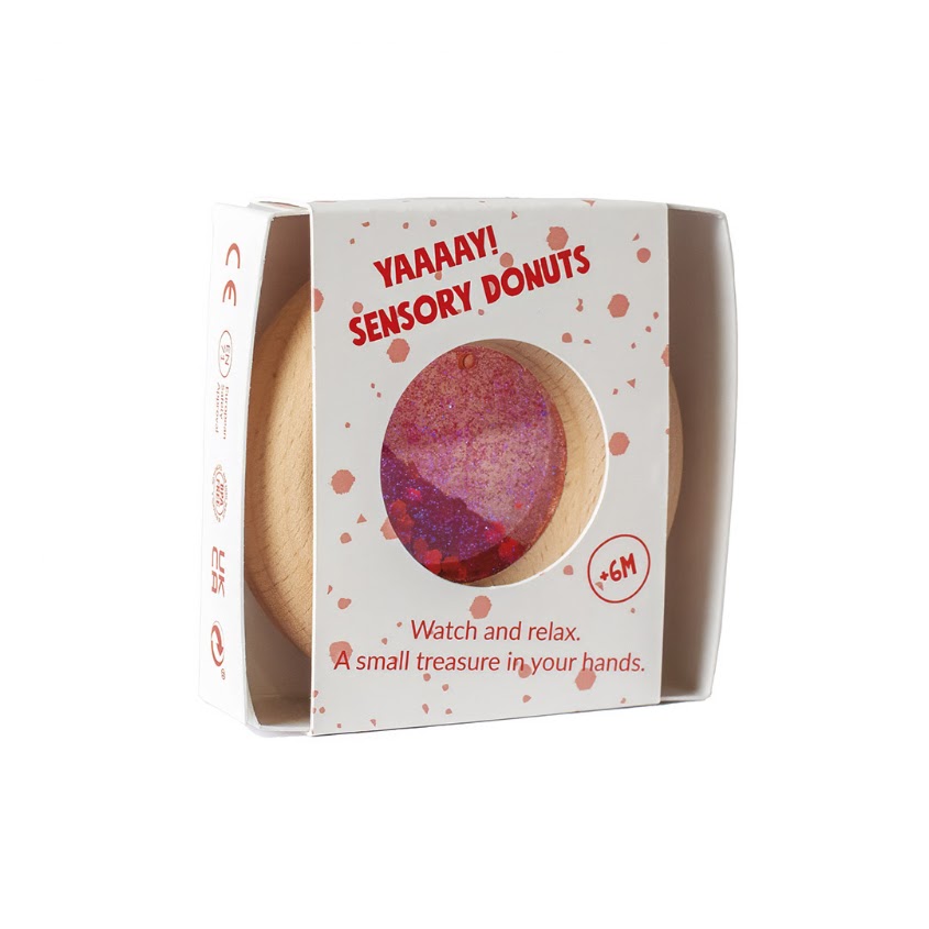 Petit Boum Sensory Calm Donut Red Sensorik Spielzeug für Babys