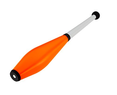 Henrys Jonglierkeule Delphin orange long, Einsteigerkeule für Erwachsenene