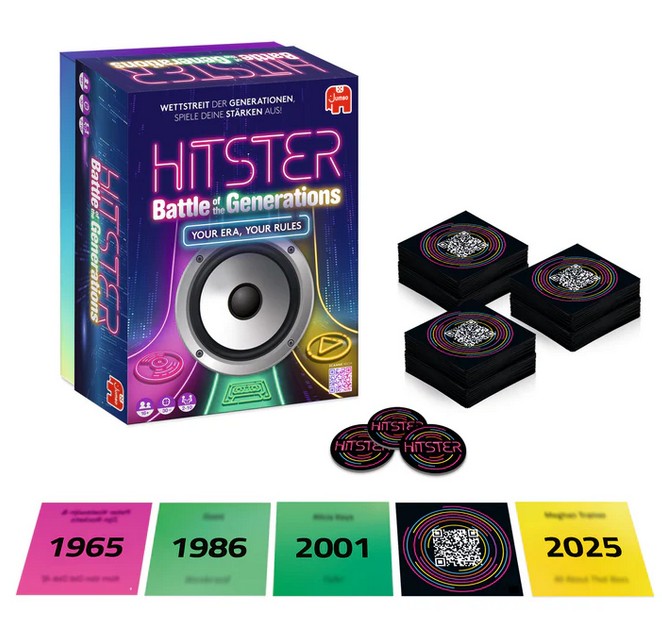 Jumbo Partyspiel Hitster Battle of the Generation Gesellschaftsspiel rund um die Musik