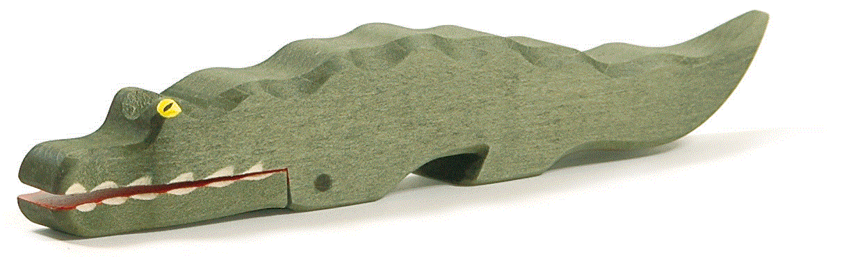 Ostheimer Krokodil Holzfigur