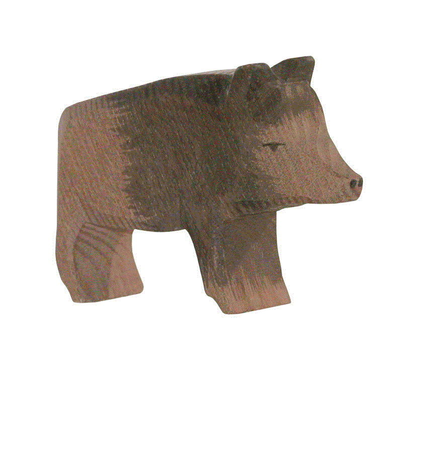 Ostheimer Wildschwein Bache Holzfigur