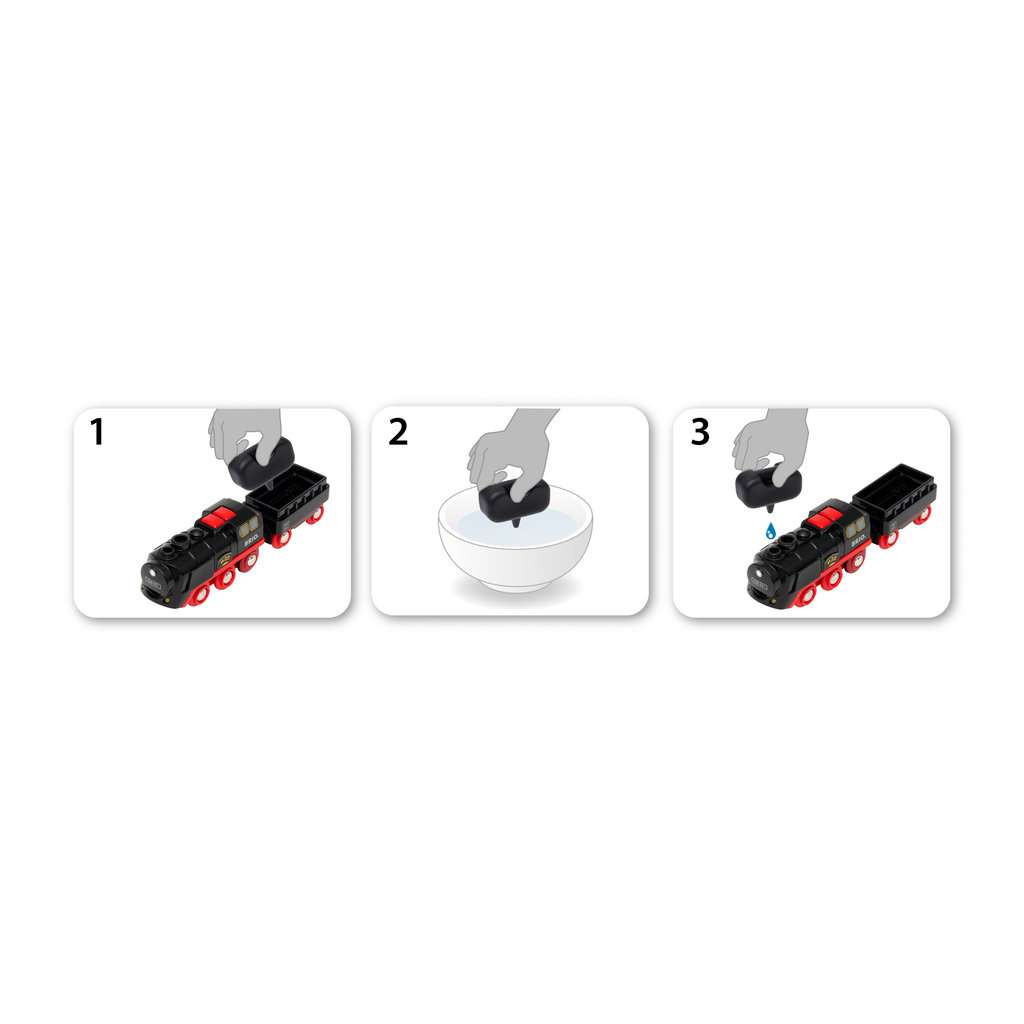 BRIO Batterie-Dampflok mit Wassertank