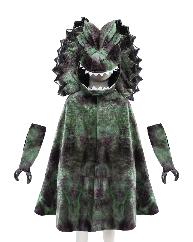 Great Pretenders Dinosaurier Kostüm mit Krallen Grandasaurus Dilophosaurus Dinosaurier Cape, 6 - 8 Jahre