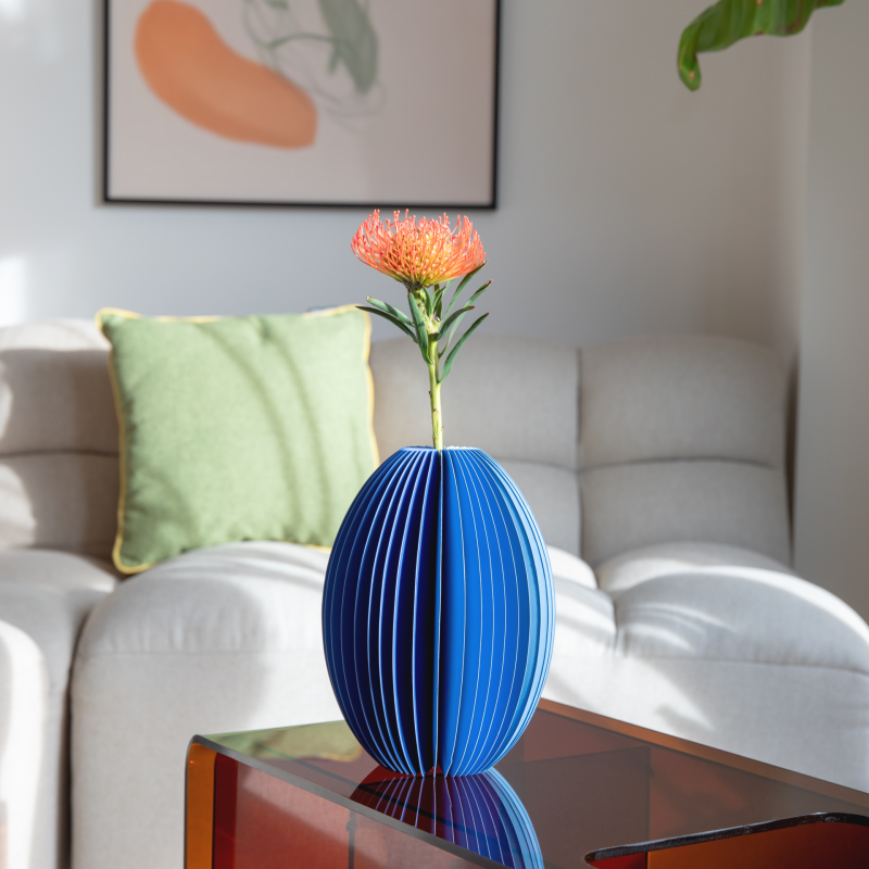 Remember Papiervase 'Yuki' blue