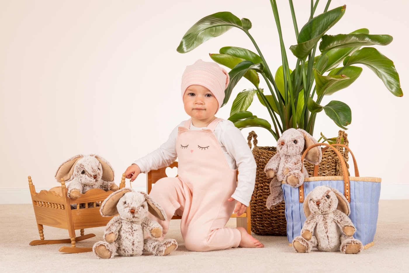 Hermann Teddy Schlenkerhase grau 25 cm