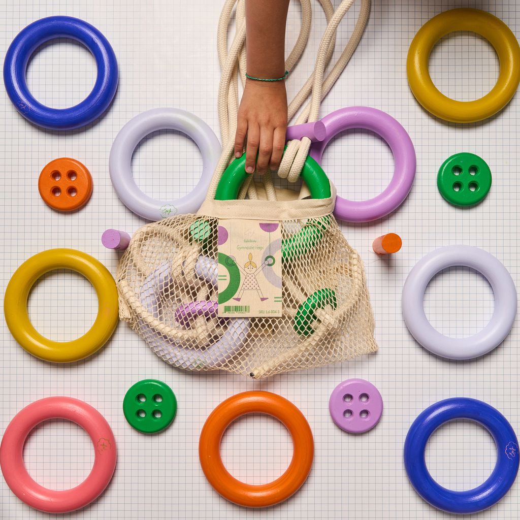 Eperfa Indoor Gymnastikringe grün Turnringe mit Seilen für Kinder