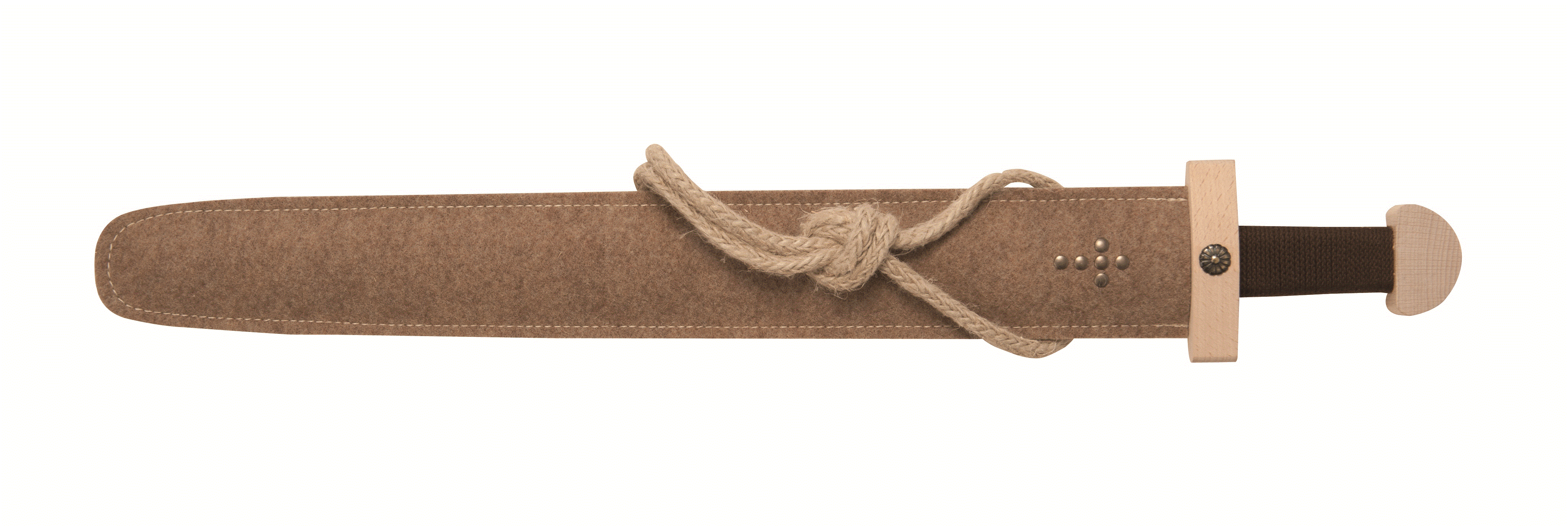 Vah Schwertset Wikinger natur. Holzschwert mit Halterung