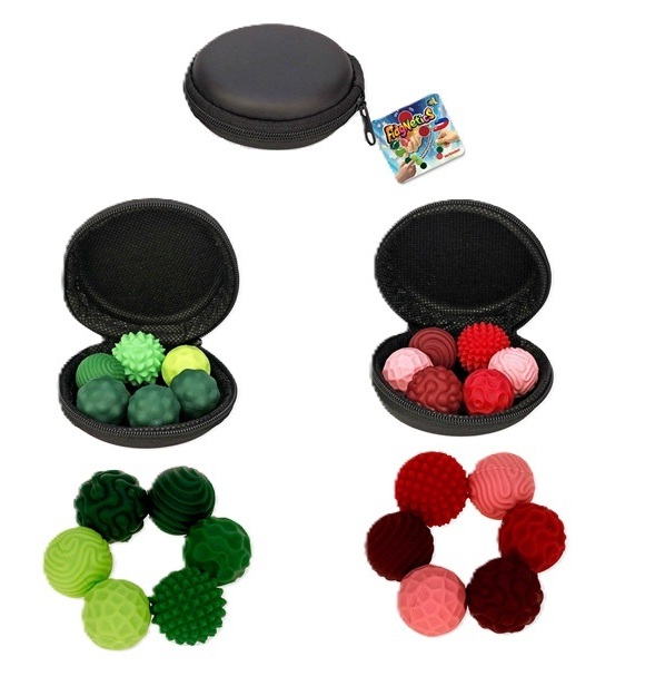 Fidgettoy FidgNetics - Magnetische Sensorik Kugeln 1 Set aus sechs Kugeln in Etui