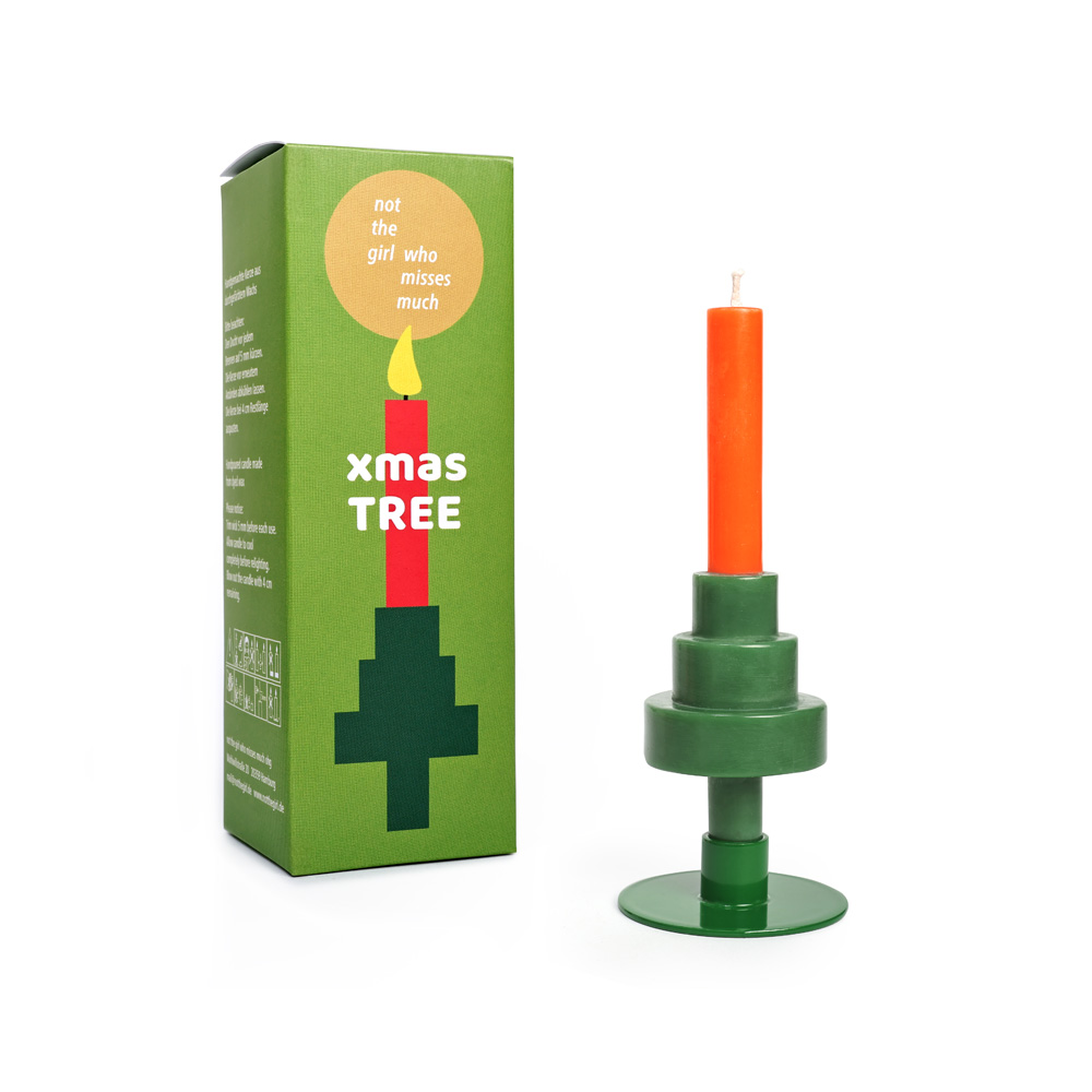 Weihnachtskerze Party Candle Xmas Tree Handgemachte Fairtrade Kerze - ohne Kerzenhalter