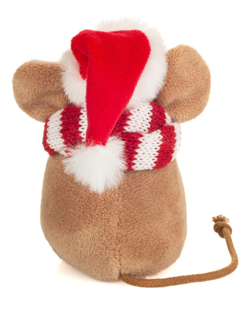 Hermann Teddy Weihnachtsmaus m. Schal 11 cm Stofftier
