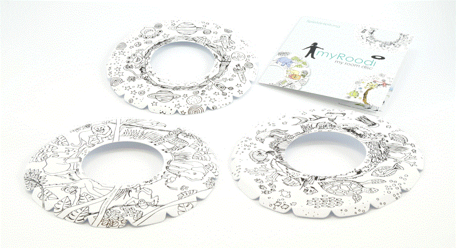 Tictoys MyRoodi Flugscheibe indoor zum Bemalen 