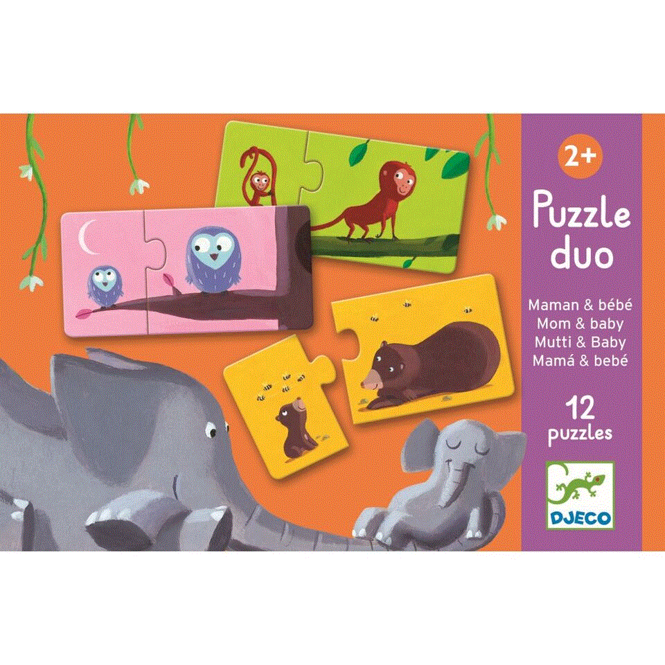 Djeco Lernspiel Puzzle Duo Mutter und Kind