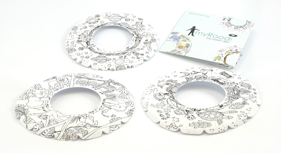 Tictoys MyRoodi Flugscheibe indoor zum Bemalen