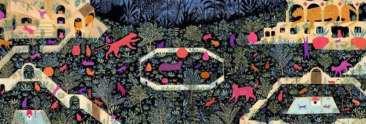 Djeco Puzzle Gallery The Kingdom of Cats Katzen-Puzzle 500 Teile