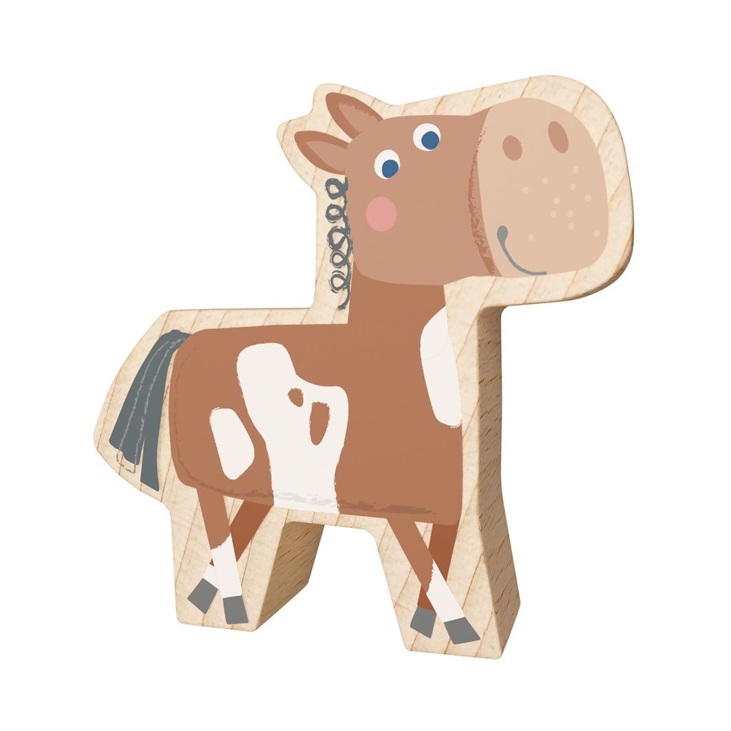 Haba My 1st Block World – Pferd Paul dunkelbraune Flecken  Bausteinwelt ab 1 Jahr